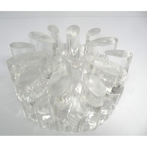 Mid-Century Modern Glasdesign George Shutte Vintage Heavy Clear Glass Trivet Hot - Picture 2 of 7